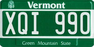 VT license plate XQI990