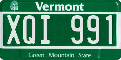 VT license plate XQI991
