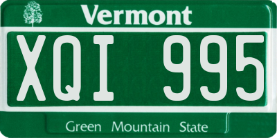 VT license plate XQI995