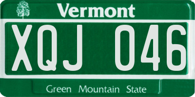 VT license plate XQJ046