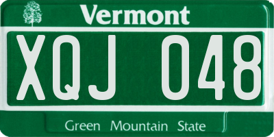 VT license plate XQJ048
