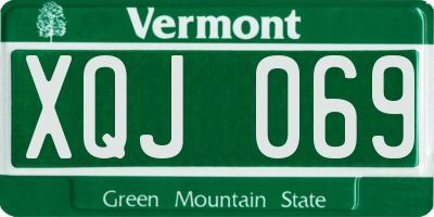 VT license plate XQJ069