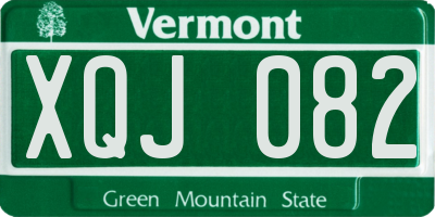 VT license plate XQJ082