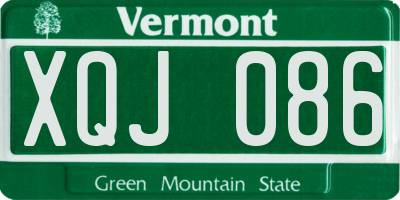 VT license plate XQJ086