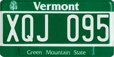 VT license plate XQJ095