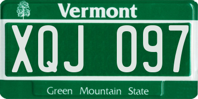 VT license plate XQJ097