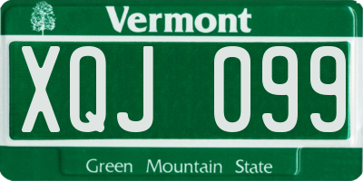 VT license plate XQJ099