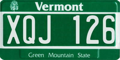 VT license plate XQJ126