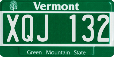 VT license plate XQJ132
