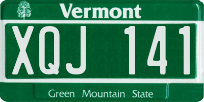 VT license plate XQJ141