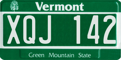 VT license plate XQJ142