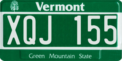 VT license plate XQJ155
