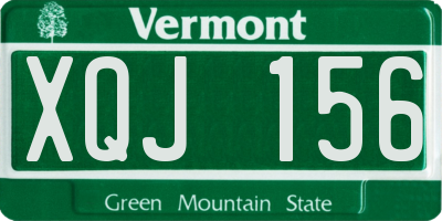 VT license plate XQJ156
