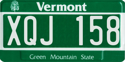 VT license plate XQJ158