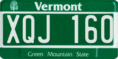 VT license plate XQJ160