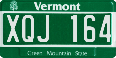 VT license plate XQJ164