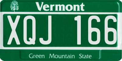 VT license plate XQJ166