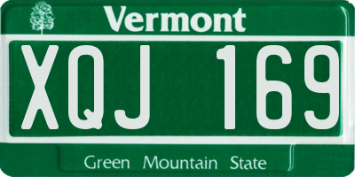 VT license plate XQJ169