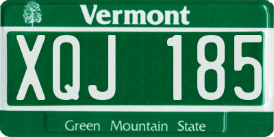 VT license plate XQJ185