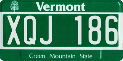 VT license plate XQJ186