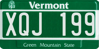 VT license plate XQJ199