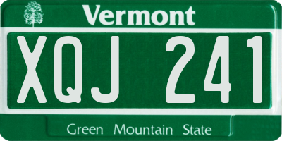 VT license plate XQJ241