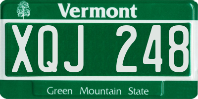 VT license plate XQJ248