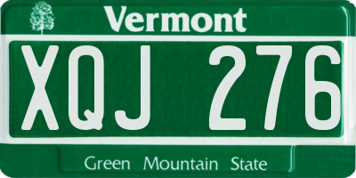 VT license plate XQJ276