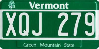 VT license plate XQJ279
