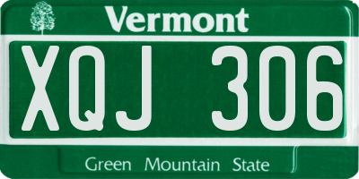 VT license plate XQJ306