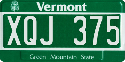 VT license plate XQJ375