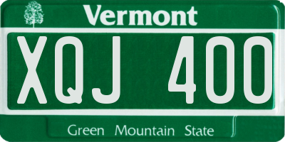VT license plate XQJ400