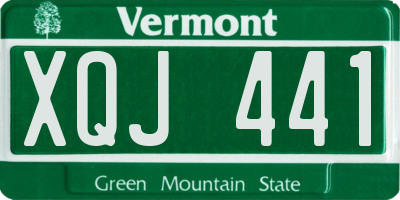 VT license plate XQJ441