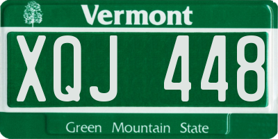VT license plate XQJ448