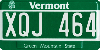 VT license plate XQJ464