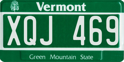 VT license plate XQJ469