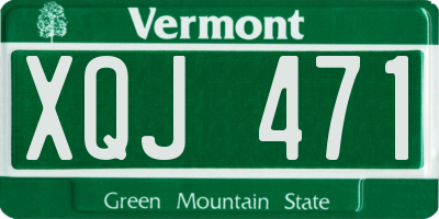 VT license plate XQJ471
