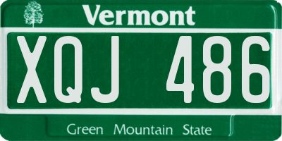 VT license plate XQJ486