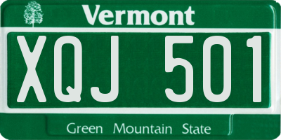 VT license plate XQJ501