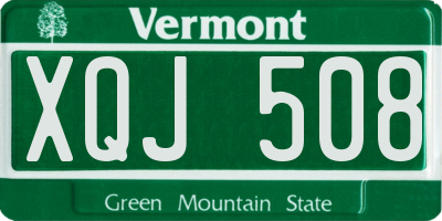 VT license plate XQJ508