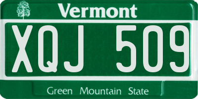 VT license plate XQJ509