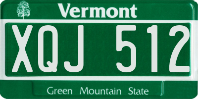VT license plate XQJ512