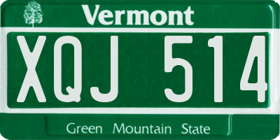 VT license plate XQJ514
