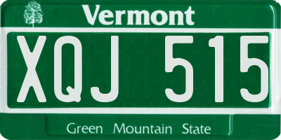 VT license plate XQJ515