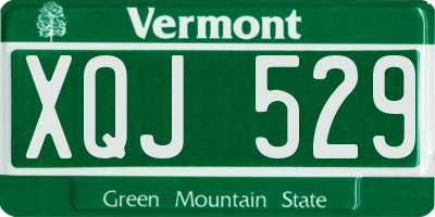 VT license plate XQJ529