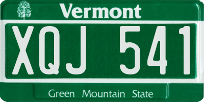 VT license plate XQJ541