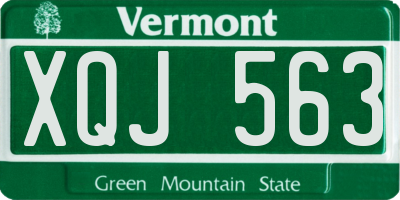 VT license plate XQJ563