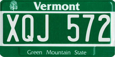 VT license plate XQJ572