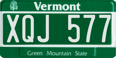 VT license plate XQJ577
