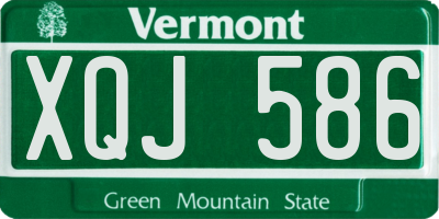 VT license plate XQJ586